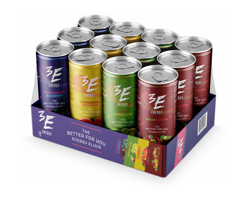 3E Energy Elixir 4 Flavor Variety 12 Pack